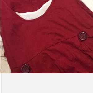 Red maternity shirt